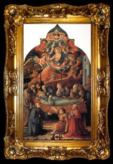 framed  Fra Filippo Lippi The Death of St Jerome., ta009-2